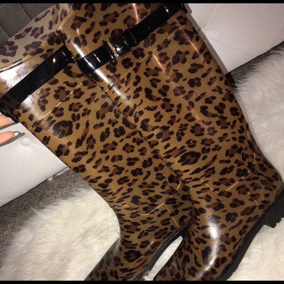 ralph lauren rain boots leopard